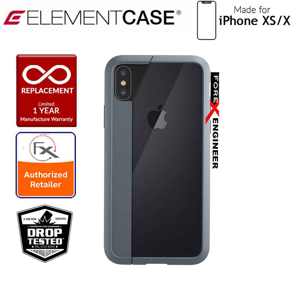 Element Case Illusion for iPhone Xs - X - Military Spec Drop Protection - Grey - Forexengineer-malaysia