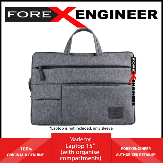 UNIQ Cavalier 2 in 1 Laptop Sleeve fit up to 15" Laptop with organise compartments - Grey (Barcode: 8886463663530 )
