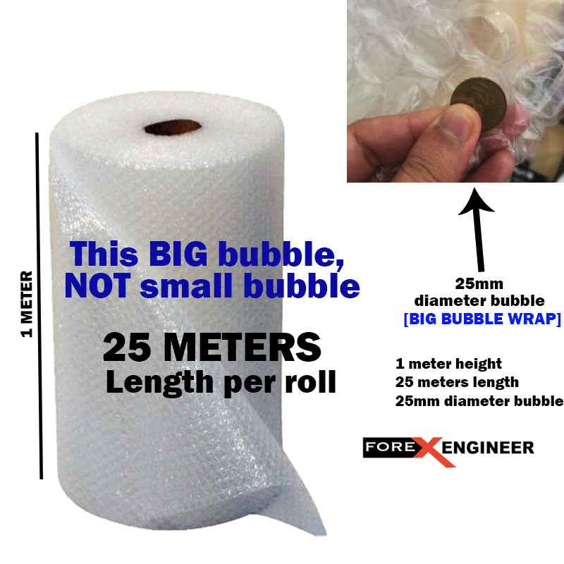 Bubble Wrap Packing Big Bubble 25M x 1M ( 25mm bubble size diameter ) ( Barcode : 575757 )