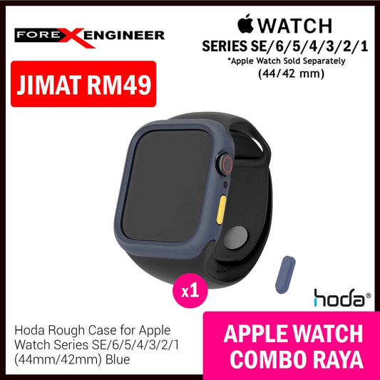 COMBO RAYA Hoda Rough Case + UAG Scout Strap for Apple Watch Series SE - 6 - 5 - 4 - 3 - 2 - 1 ( 42mm - 44mm )