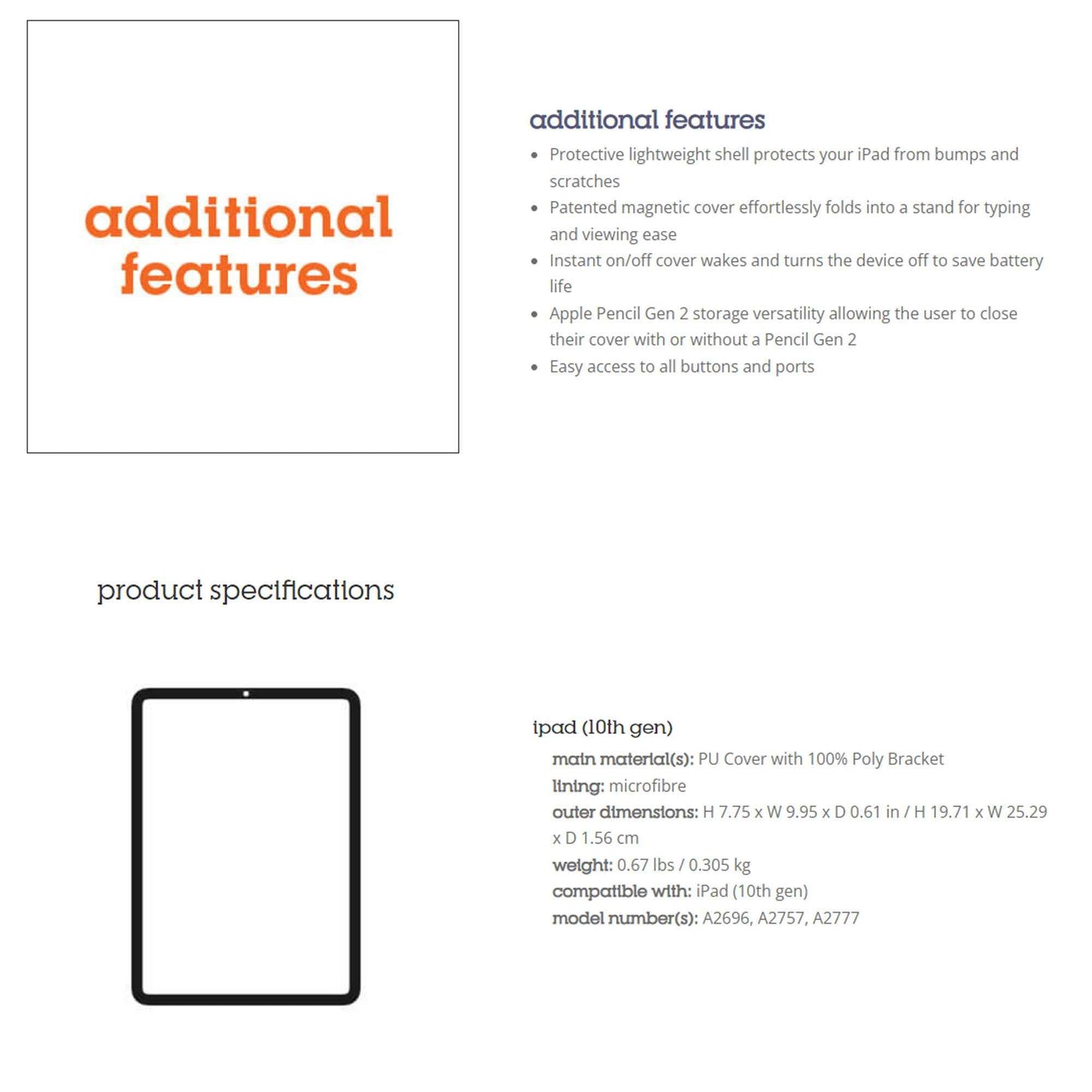 STM Studio for iPad A16 11th Gen ( 2025 ) / iPad 10.9” 10th Gen ( 2022 ) - Grey (Barcode : 810046113639 )