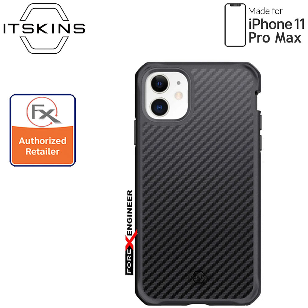 ITSkins Hybrid Fusion Carbon for iPhone 11 Pro Max ( Black 1 ) ( Barcode: 4894465852511 )