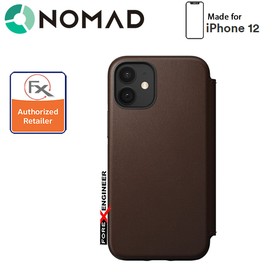 Nomad Rugged Folio Case for iPhone 12 Mini 5G 5.4" - Rustic Brown ( Barcode : 856504015558)