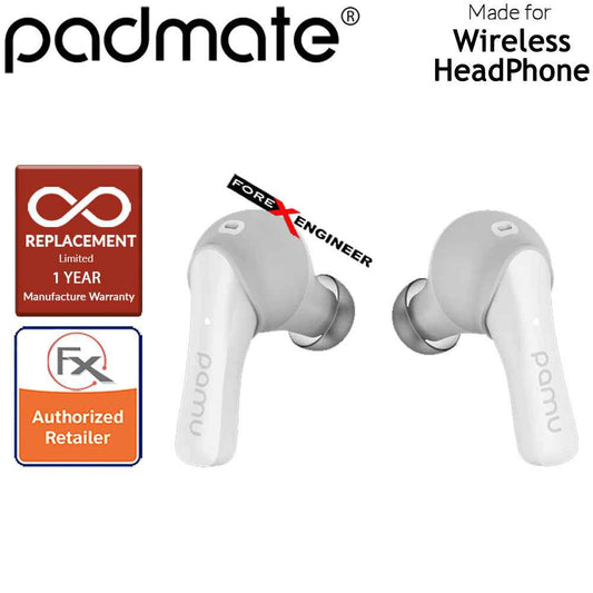 Padmate Pamu Slide True Wireless Earbud Headphones ( Qualcomm aptX ) ( White ) ( Barcode: 6956617490144 )