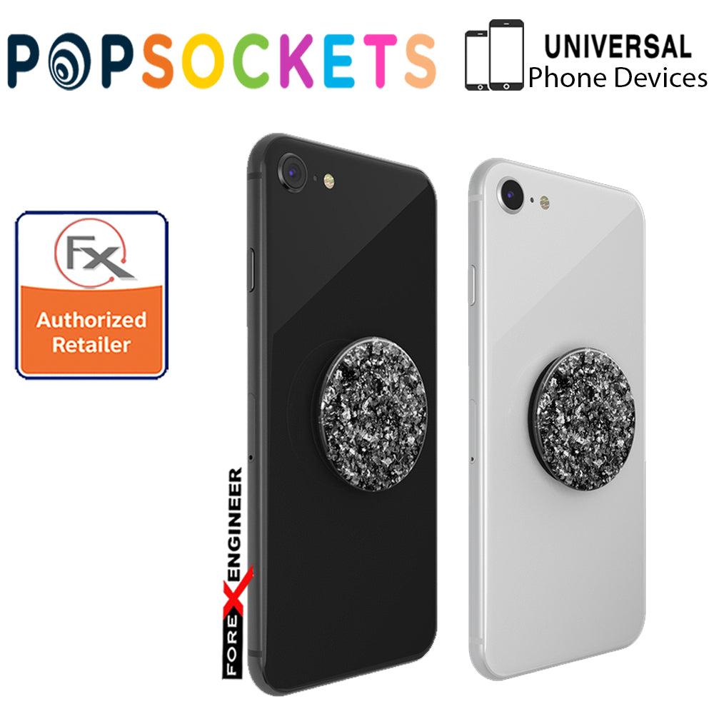 PopSockets PopGrip Swappable Premium ( Foil Confetti Silver ) ( Barcode : 842978158280 )
