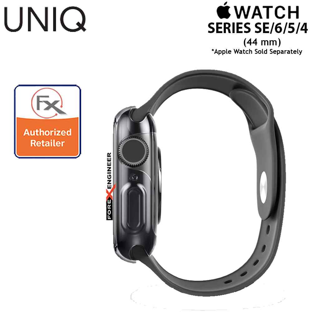 UNIQ Garde Protective Case for Apple Watch for Series SE - 6 - 5 - 4 ( 44mm) - Slim hybrid proctective case with screen protector - Tinted Grey ( Barcode : 8886463669600 )