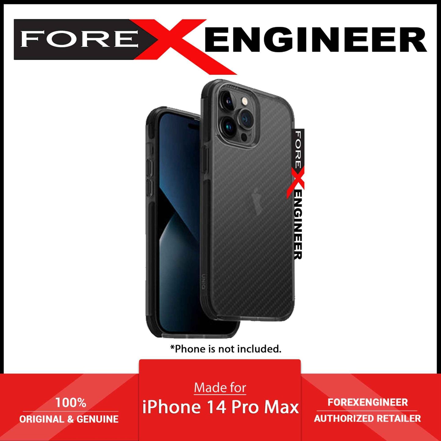 Uniq Combat Aramid for iPhone 14 Pro Max - Smoke (Barcode: 8886463681473 )