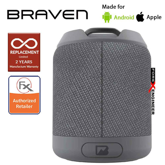 Braven BRV Mini Waterproof Wireless Speaker - Grey (Barcode: 848467098921)
