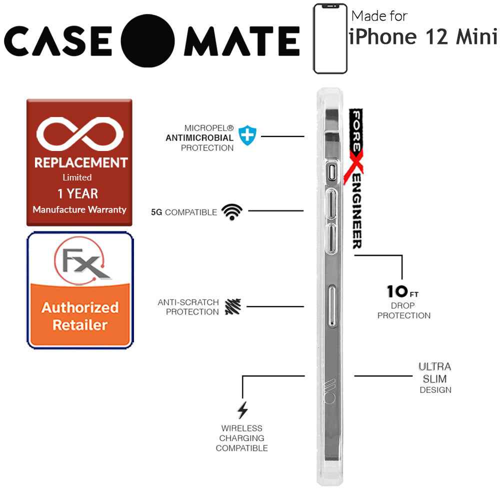 Case Mate Twinkle for iPhone 12 Mini 5G 5.4" - Stardust with MicroPel (Barcode: 846127196550)