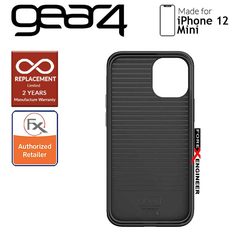 Gear4 Holborn Slim for iPhone 12 Mini 5G 5.4"- D3O Material Technology - Drop Resistant Up to 3 meters - Black (Barcode : 840056127944)