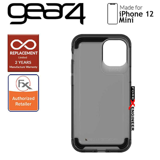 Gear4 Wembley Palette for iPhone 12 Mini 5G 5.4" - D3O Material Technology - Drop Resistant Up to 3 meters - Smoke (Barcode : 840056127845)
