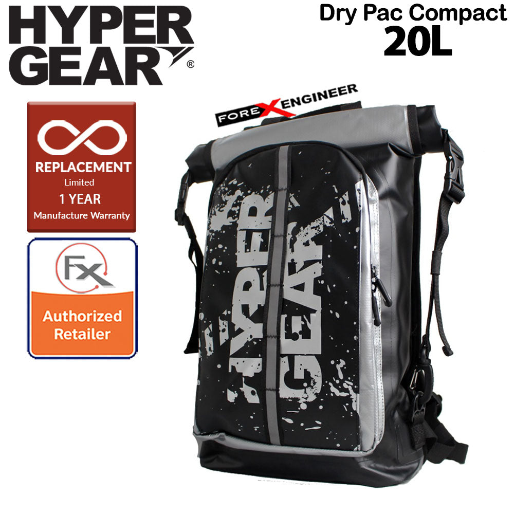 HyperGear Dry Pac Compact 20L SE Special Edition - Waterproof and Lightweight Backpack - Silver Color ( Barcode : 302063 )