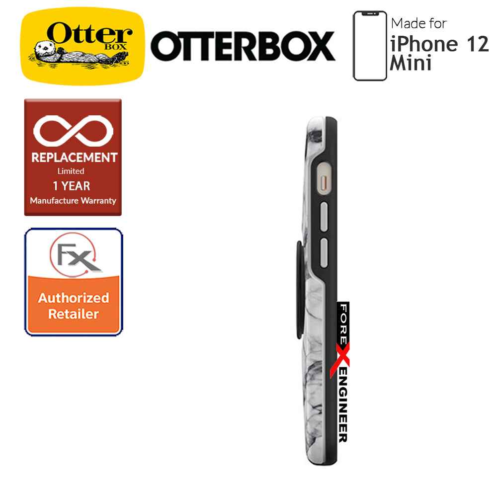 Otterbox Otter + Pop Symmetry for iPhone 12 Mini 5G 5.4" - White Marble (Barcode : 840104215524)