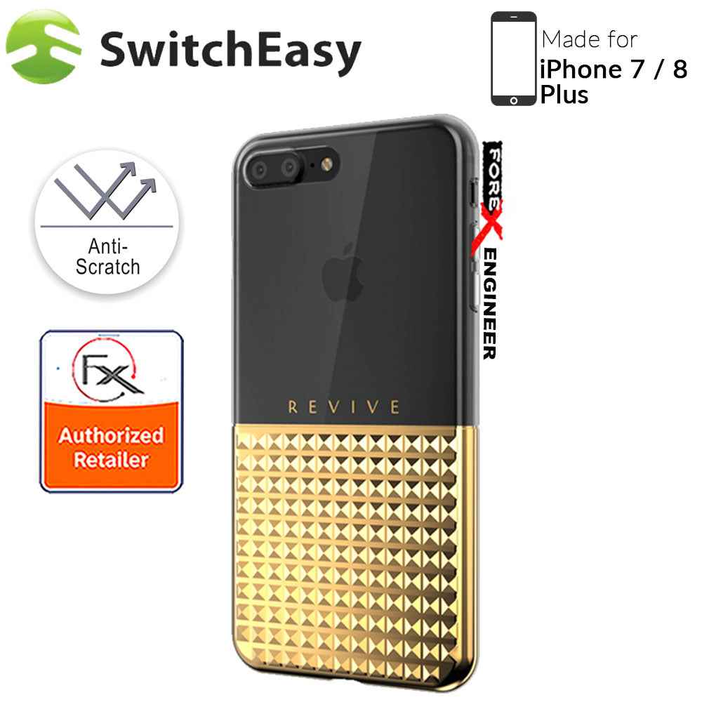 SwitchEasy Revive for iPhone 7 - 8 Plus - Luxe Diamond Cut Design - Gold - Forexengineer-malaysia