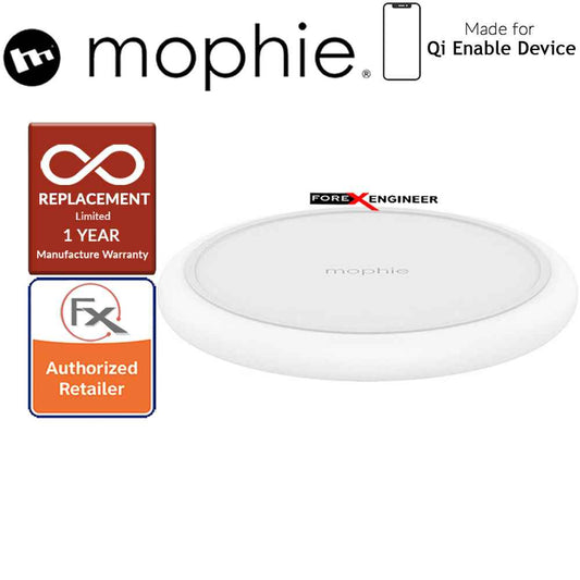 Mophie Charge Stream Pad Plus - up to 10W of power for fast-charging speeds - White - Forexengineer-malaysia