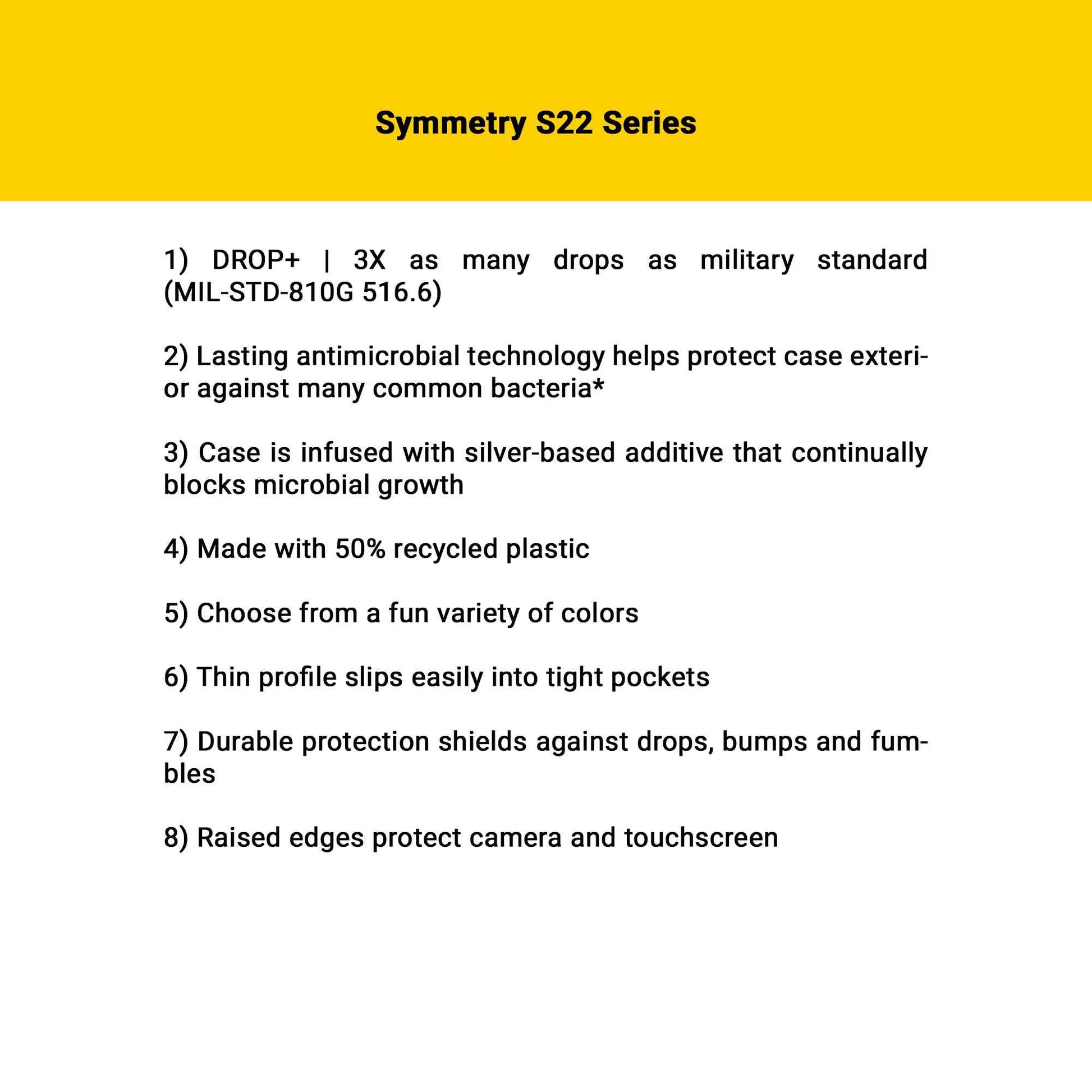 Otterbox Symmetry Series Case for Samsung Galaxy S22 Ultra - Black (Barcode: 840104295960 )