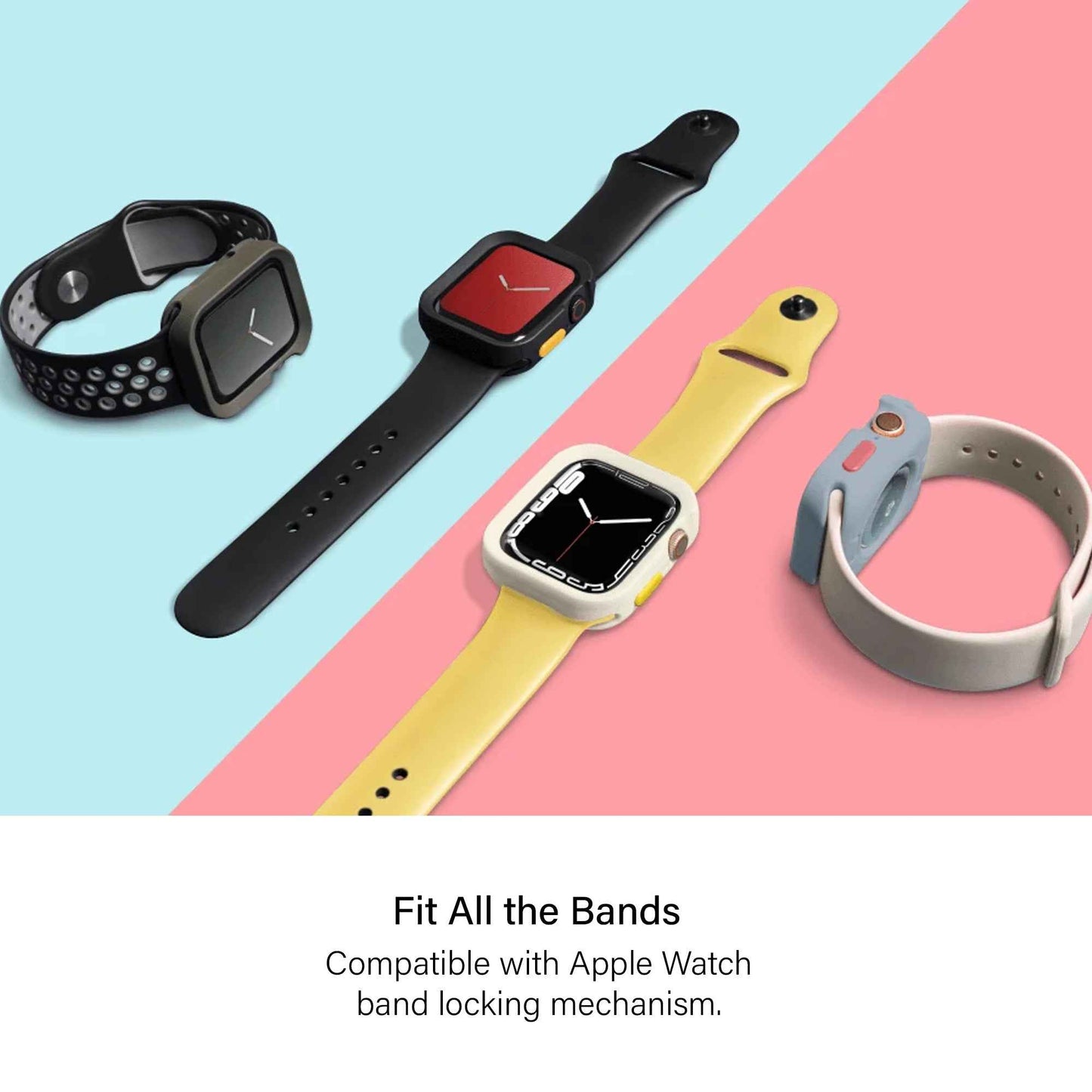 SwitchEasy COLORS Case for Apple Watch Series 7 - SE - 6 - 5 - 4 ( 45mm - 44mm ) - Abyss Blue (Barcode: 4895241104909 )