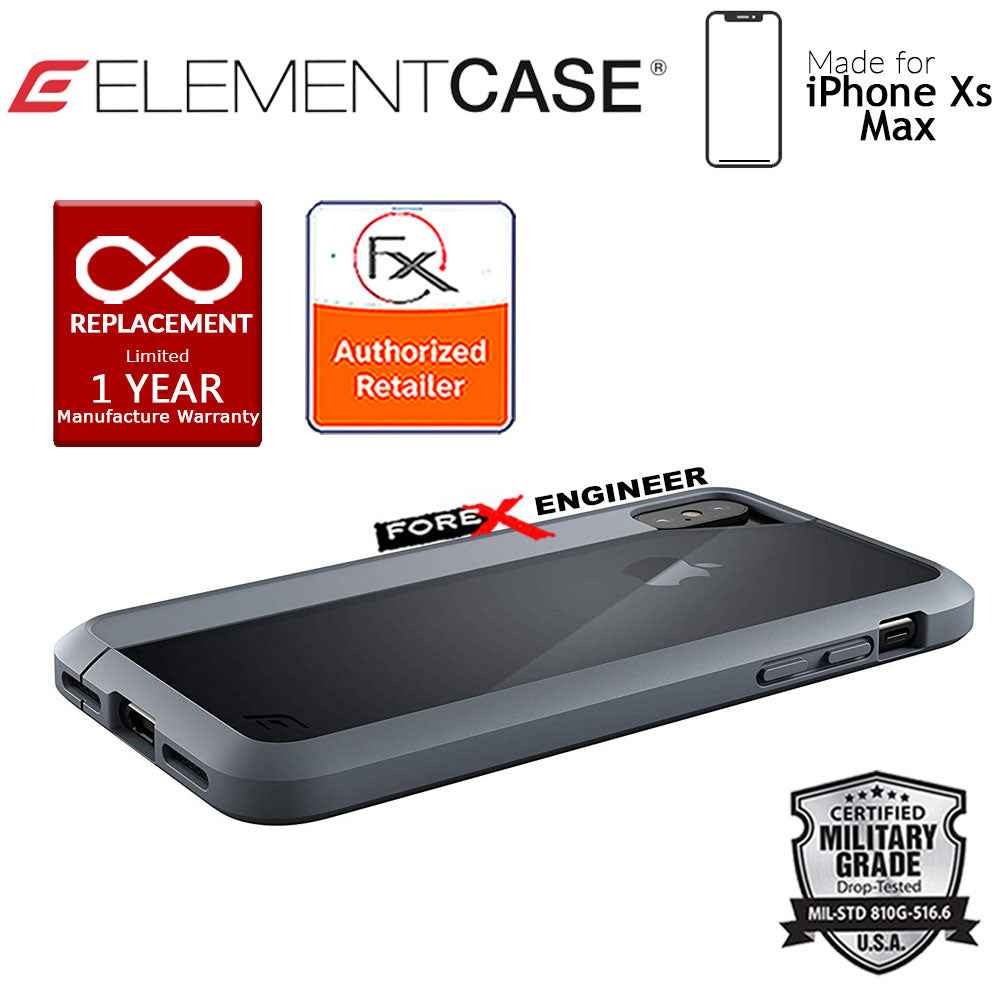 Element Case Illusion for iPhone Xs Max - Military Spec Drop Protection - Grey - Forexengineer-malaysia