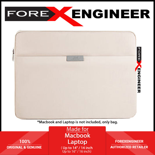 UNIQ Bergen Protective Nylon Laptop Sleeve for MacBook and Laptops Up to 14" - Ivory Beige ( Barcode: 8886463680704 )
