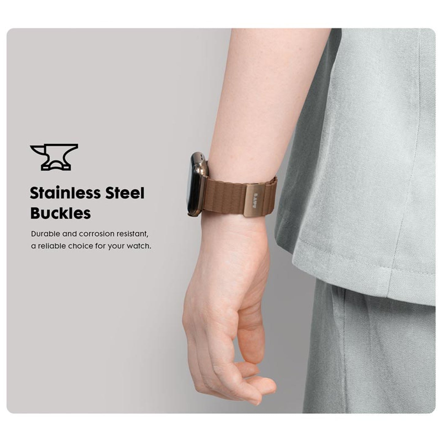 Laut Novi Luxe Watch Strap for Apple Watch ALL Ultra & 42/44/45/49MM - Pine Green ( Barcode: 4895206933896 ) - Forexengineer -Malaysia- 4895206933896