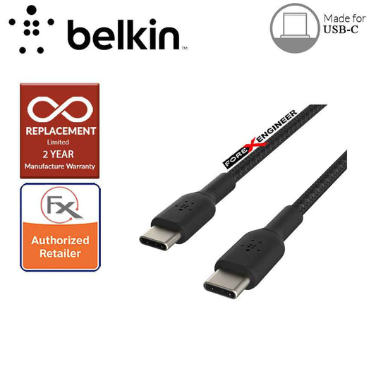Belkin BOOST↑CHARGE™ Braided USB-C to USB-C Cable 1m - Black (Barcode : 745883788279 )