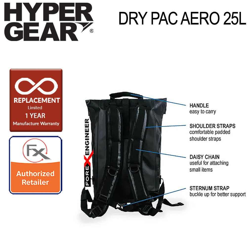 Hypergear Dry Pac  Aero 25L - Heavy-duty Design and IPX6 Waterproof Specification - Camo Grey Alpha ( Base Only Without Fast Slot E)