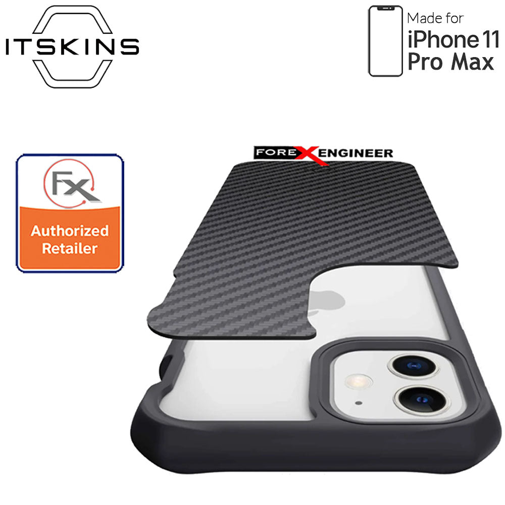 ITSkins Hybrid Fusion Carbon for iPhone 11 Pro Max ( Black 1 ) ( Barcode: 4894465852511 )