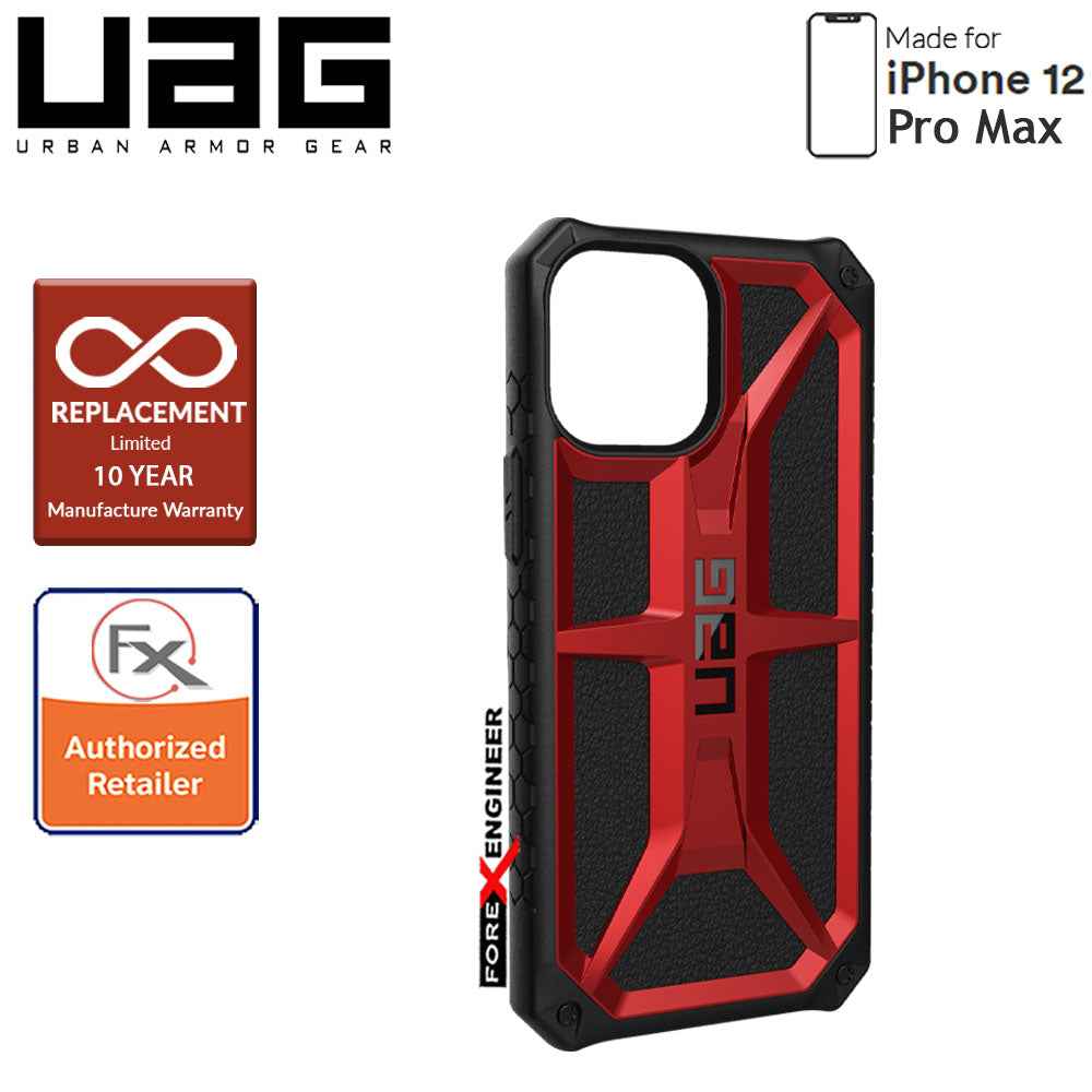 UAG Monarch for iPhone 12 Pro Max 5G 6.7 " - Rugged Military Drop Tested - ( Crimson ) ( Barcode : 812451036169 )
