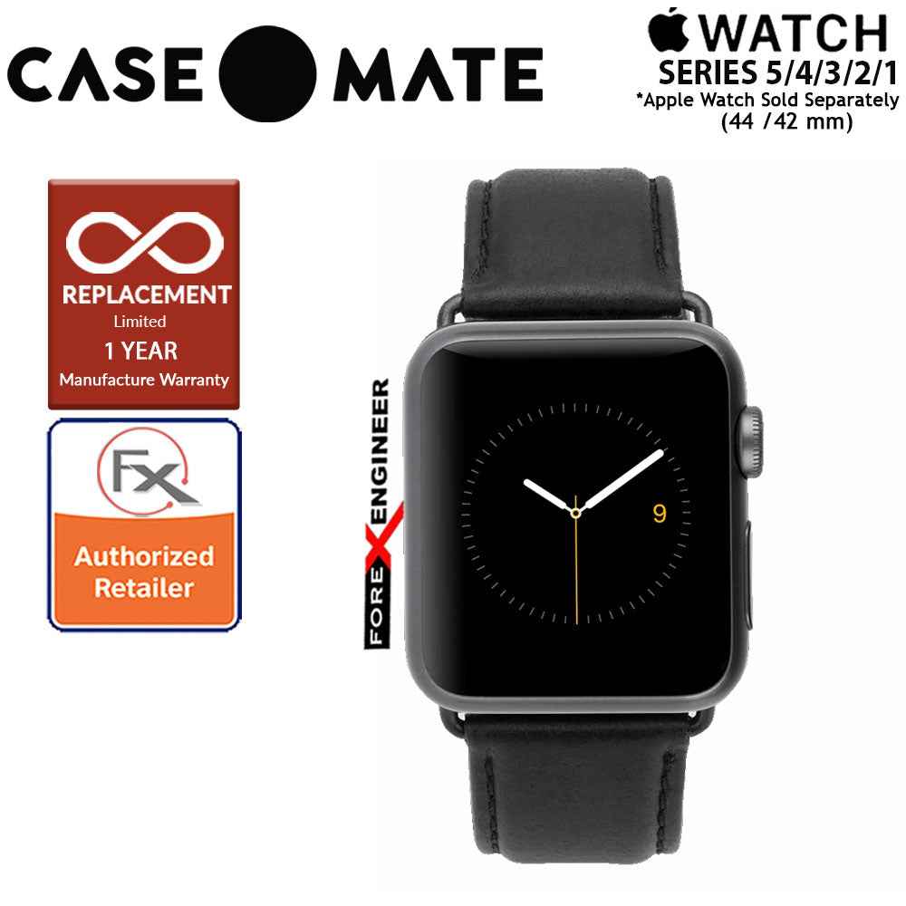 Case Mate Signature Leather Band for Apple Watch Series 7 - SE - 6 - 5 - 4 - 3 - 2 - 1 ( 45mm - 42mm - 44mm ) - Black ( Barcode : 846127171090 )