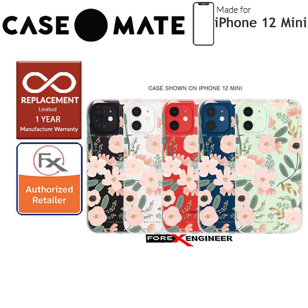 Case Mate Rifle Paper Co. for iPhone 12 Mini 5G 5.4" - Wild Flowers with MicroPel (Barcode: 846127196598 )
