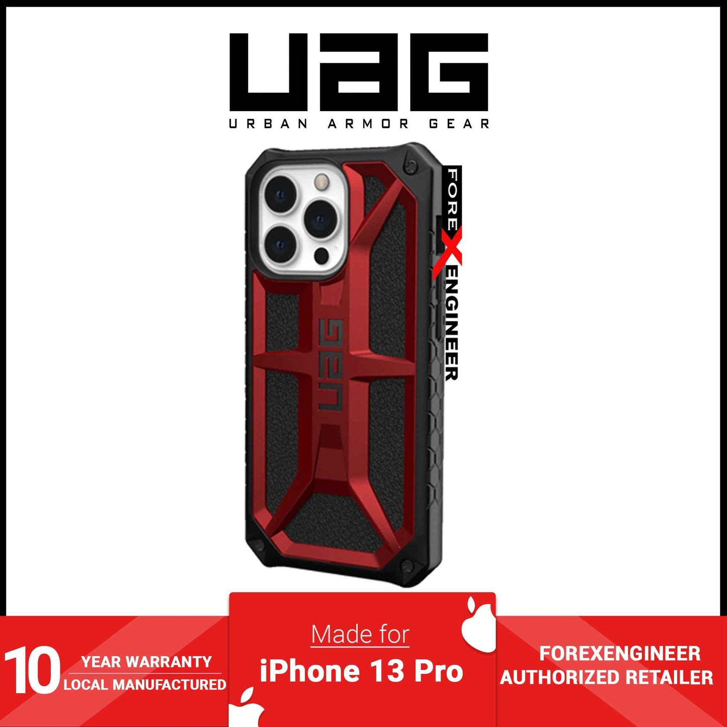 UAG Monarch for iPhone 13 Pro 5G 6.1" - Crimson (Barcode: 810070362935)