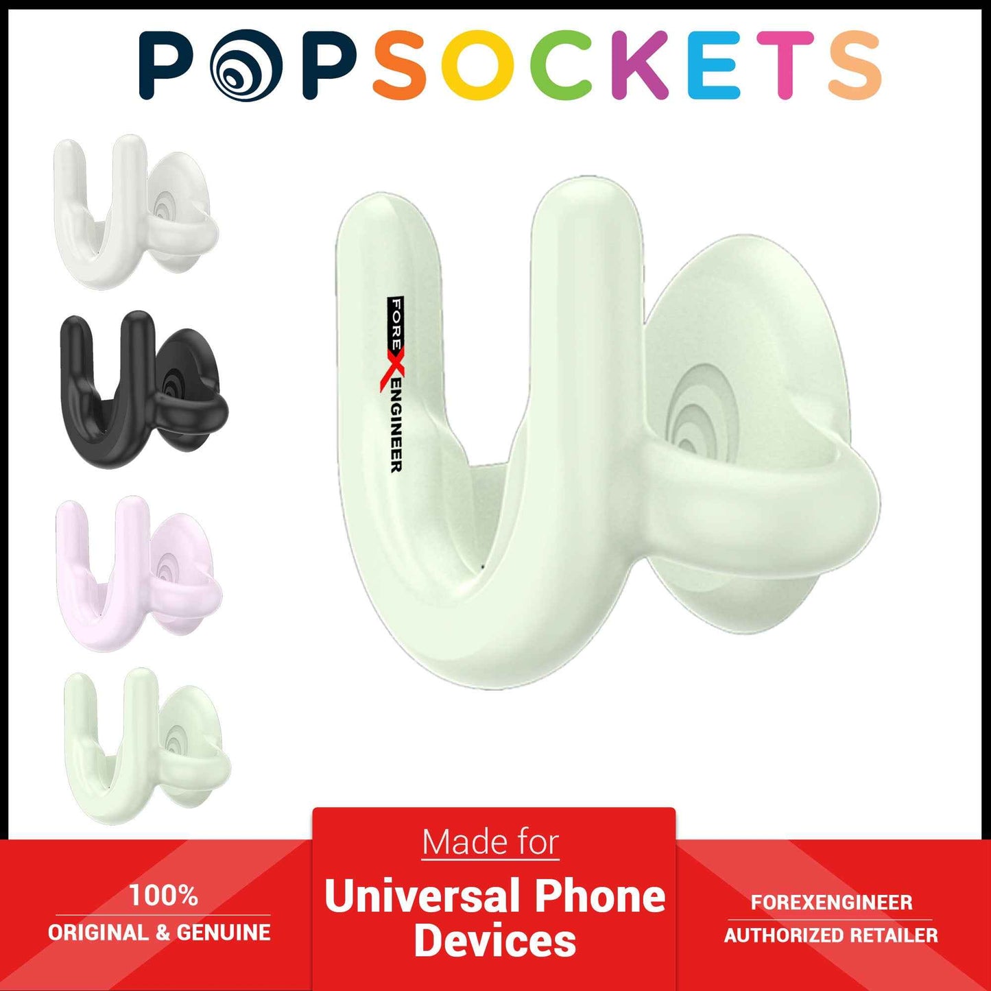 PopSockets PopMount 2 Multi Surface- White ( Barcode : 842978172279 )