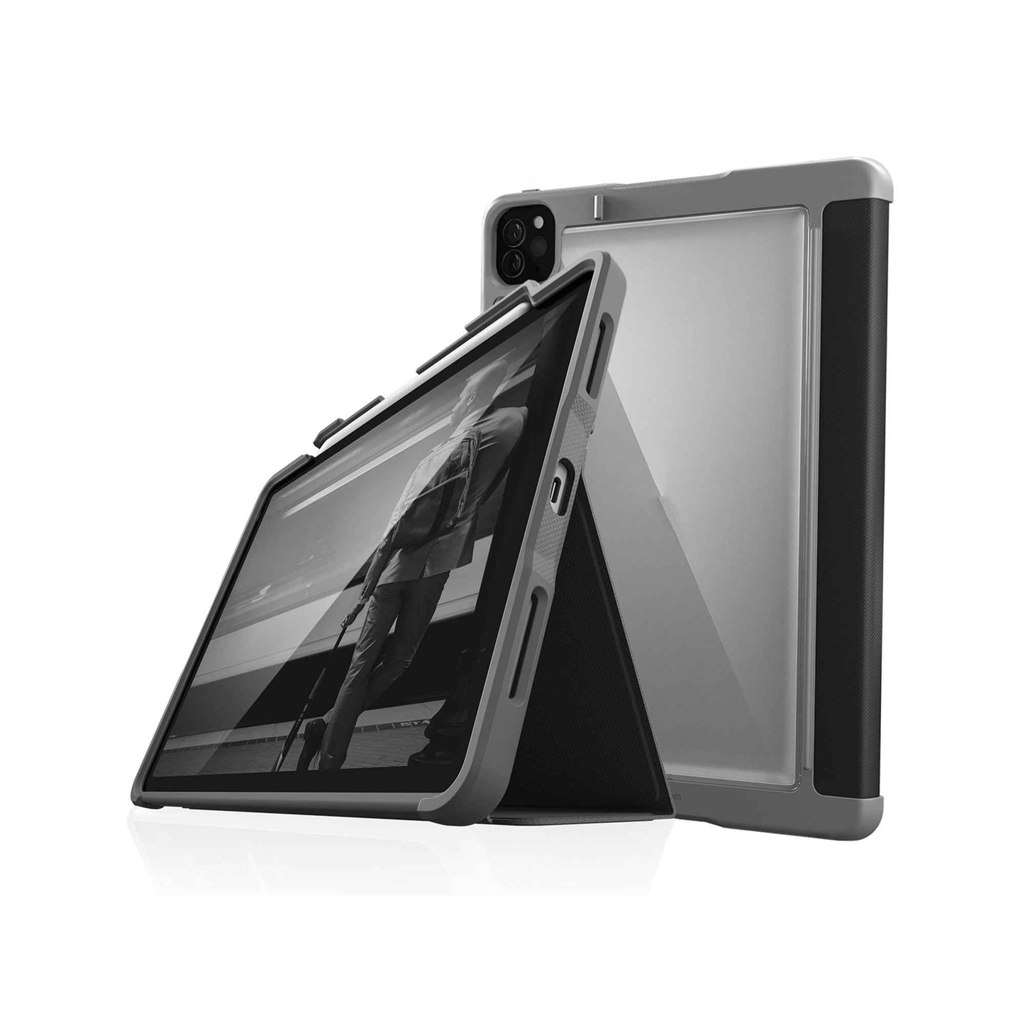STM Dux Plus for iPad Pro 11" ( 3rd - 2nd - 1st Gen ) ( 2022 - 2018 ) - iPad Air 10.9" ( 5th - 4th Gen ) ( 2022 - 2020 ) - Black (Barcode: 810046111741 )