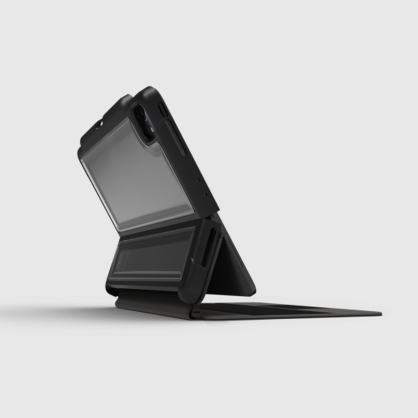 STM Dux Shell Magic Folio for iPad Pro 12.9" ( 5th - 4th - 3rd Gen ) ( 2021 - 2018 ) AP - Black (Barcode: 810046110591 ) - Forexengineer-malaysia