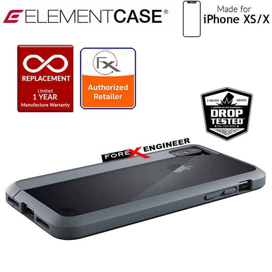 Element Case Illusion for iPhone Xs - X - Military Spec Drop Protection - Grey - Forexengineer-malaysia