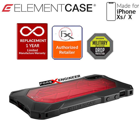 Element Case Rev for iPhone Xs - X - 3 meters Drop Proof Protection - Red - Forexengineer-malaysia