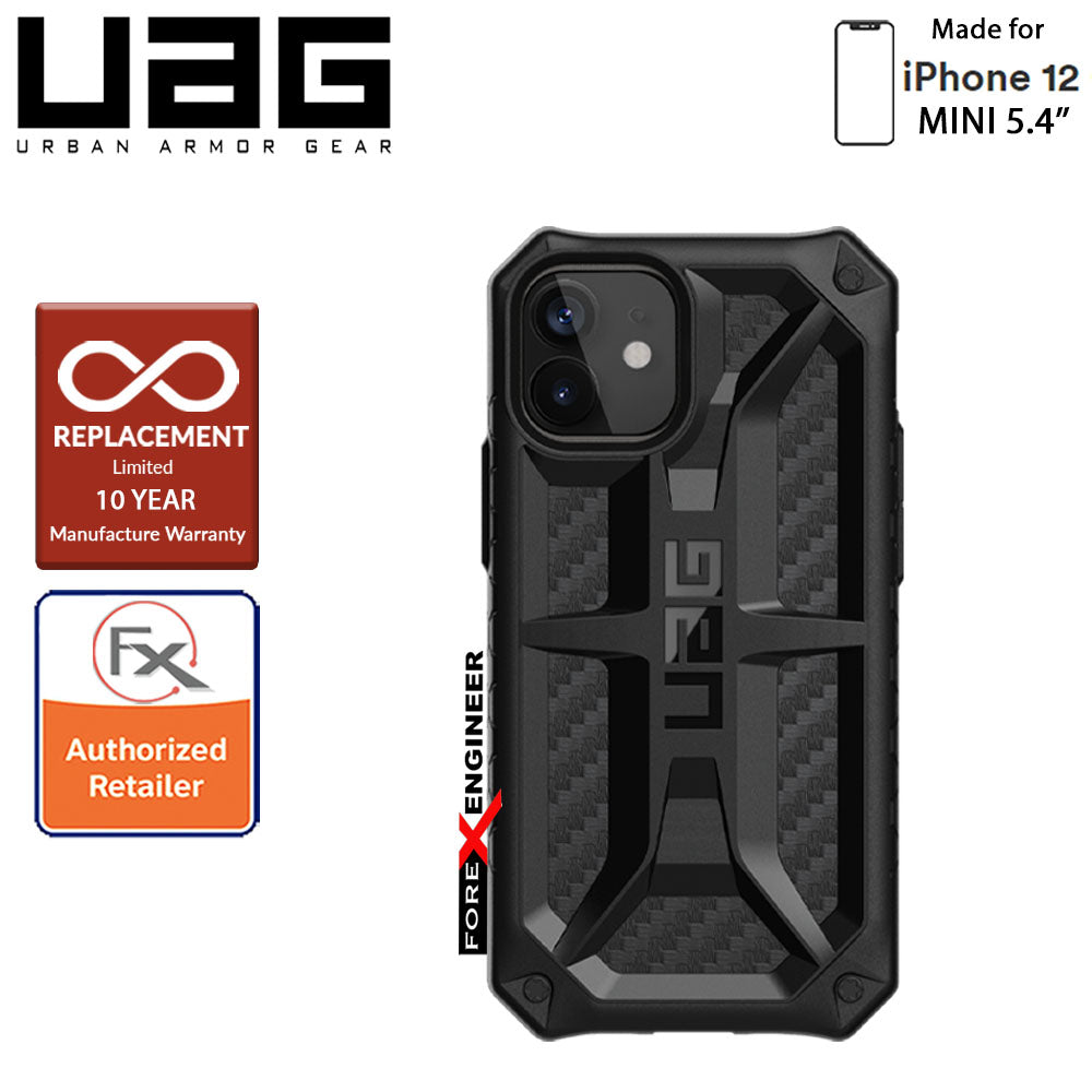 UAG Monarch for iPhone 12 Mini 5G 5.4" - Rugged Military Drop Tested - ( Carbon Fibre ) ( Barcode : 812451035957 )
