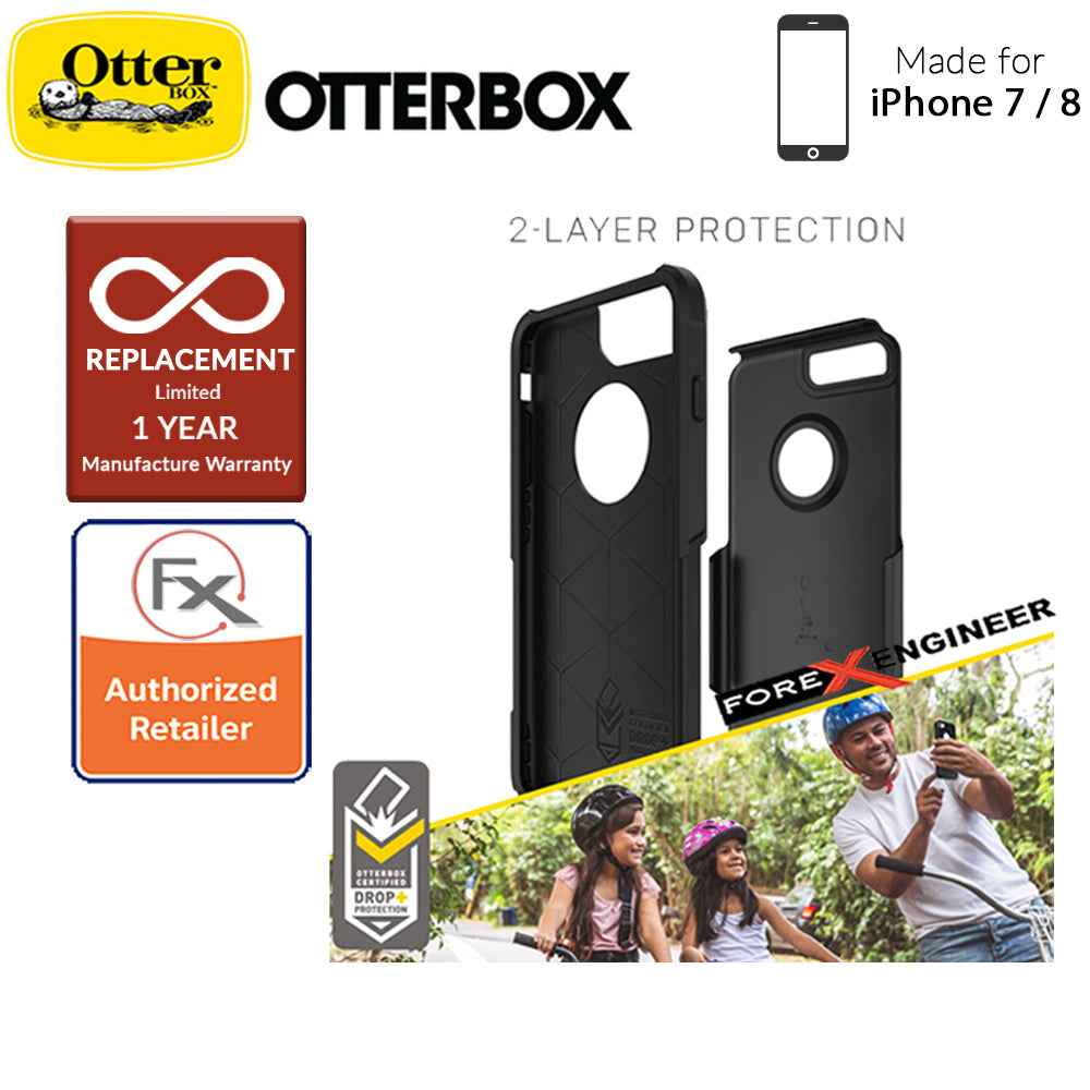 OtterBox Commuter Series for iPhone 8 - 7 - 2 Layers Lightweight Protection Case - Black (Compatible with iPhone SE 2nd Gen 2020) - Forexengineer-malaysia