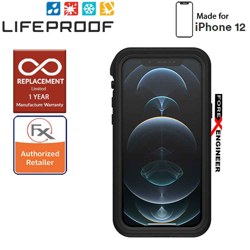 Lifeproof FRE Waterproof Case for iPhone 12 Pro ONLY 5G 6.1" - Black (Barcode: 840104215777)