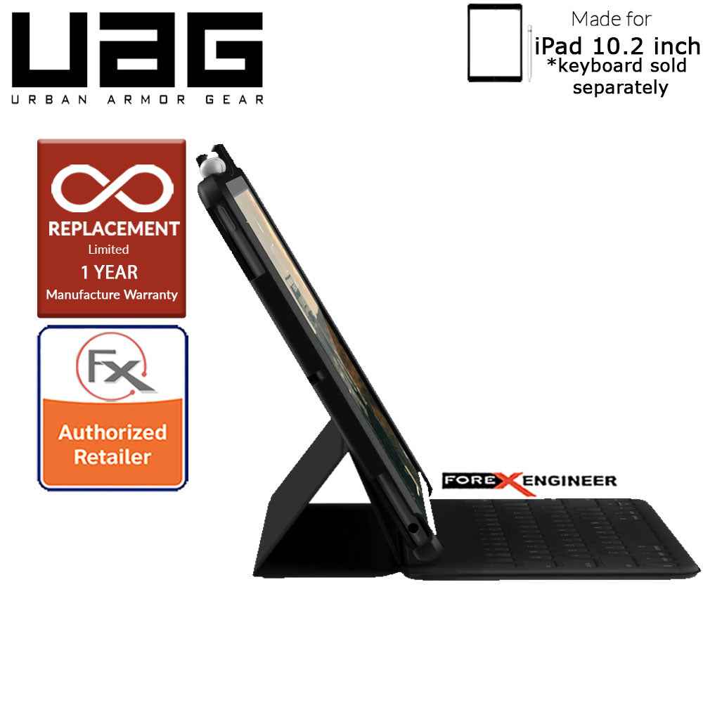 UAG Scout Series for 10.2 inch ( 7th - 8th - 9th Gen ) ( 2019 - 2021 ) - Compatible with Smart Keyboard Folio - Black Color ( Barcode: 812451035254 )