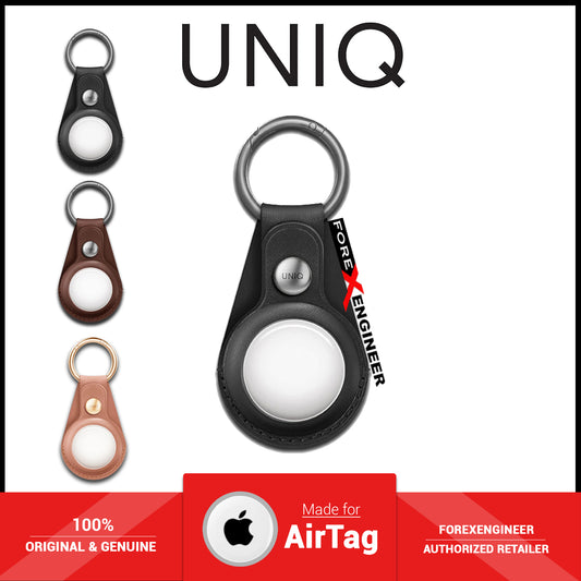 UNIQ Domus Case for AirTag - Include 1 set front & back protective films - Black (Barcode: 8886463677353 )