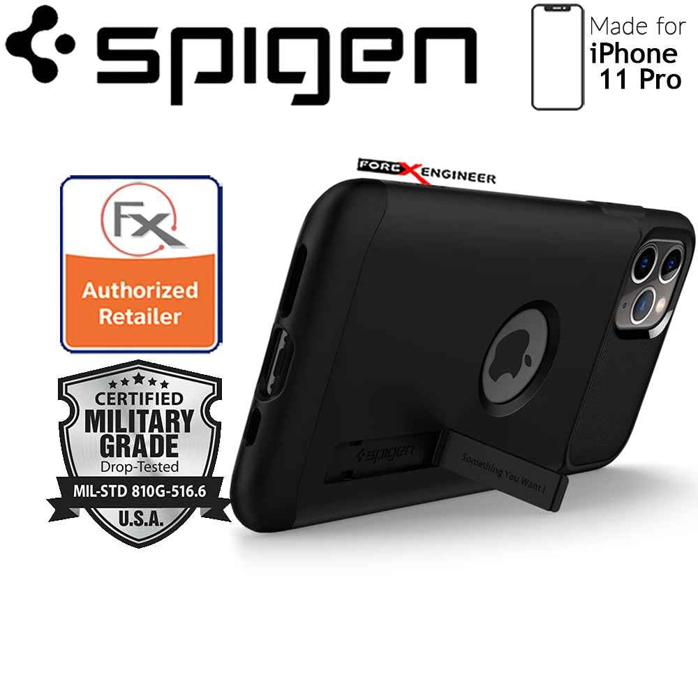 Spigen Slim Armor for iPhone 11 Pro (Black) - Forexengineer-malaysia