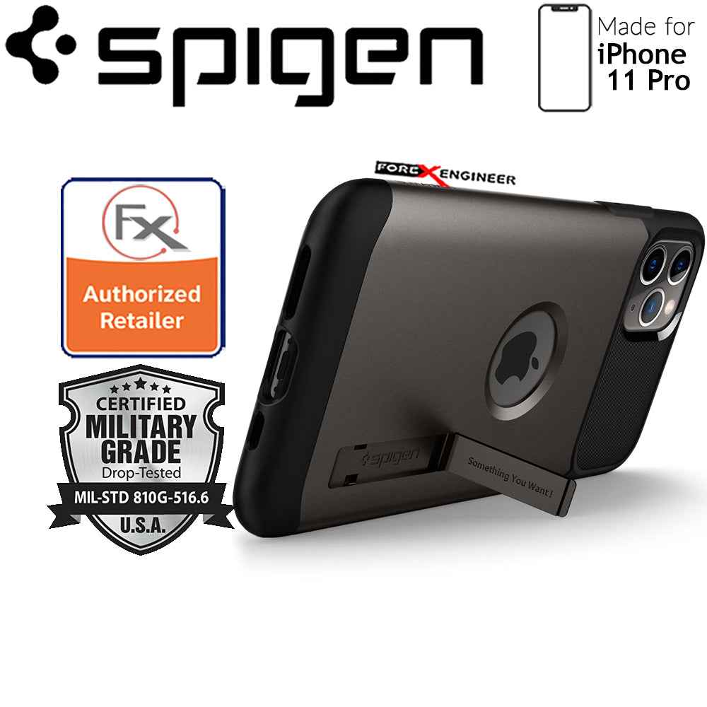 Spigen Slim Armor for iPhone 11 Pro (Gunmetal) - Forexengineer-malaysia