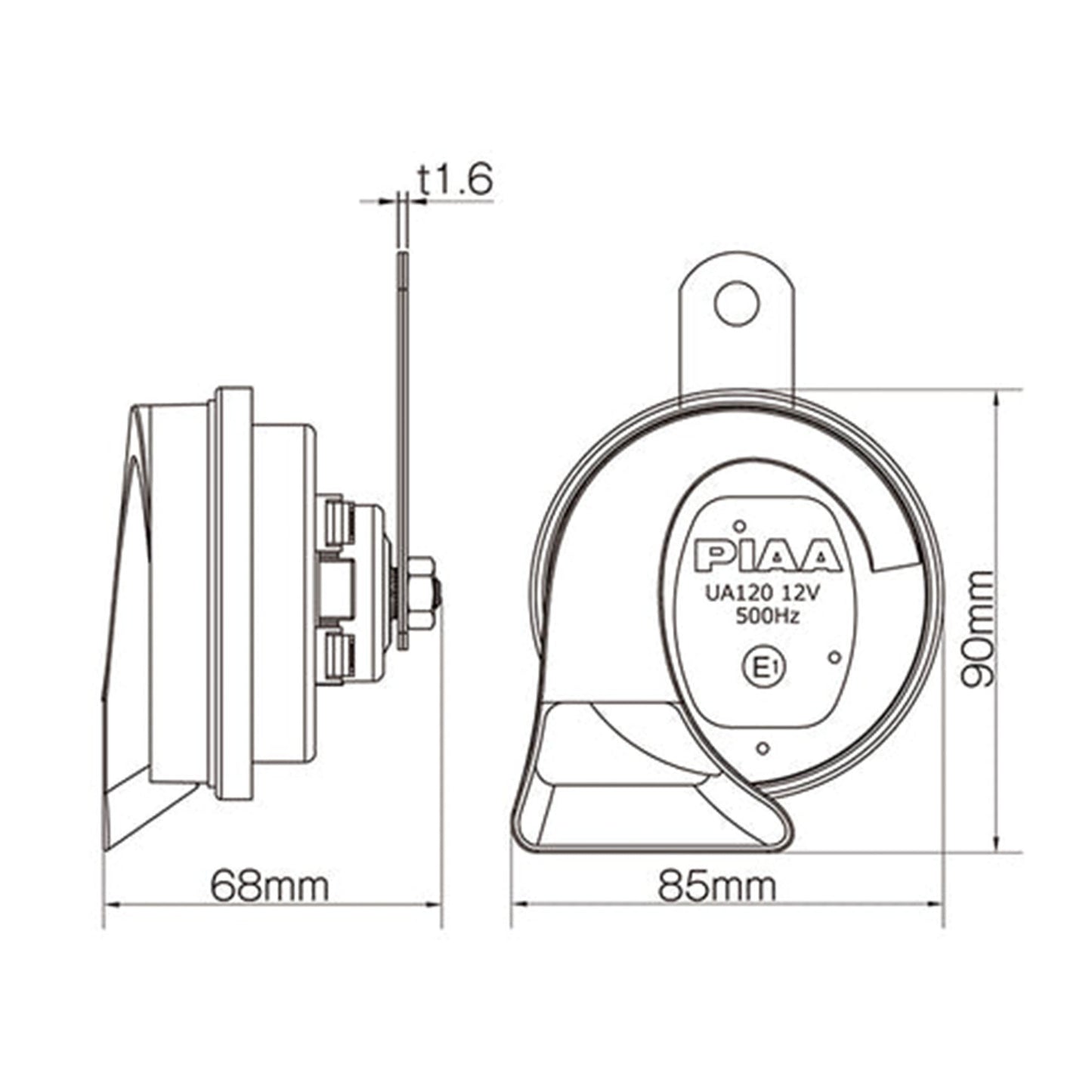 PIAA OTO STYLES HORN (400-500Hz) HO-14 ( Barcode: 4960311046615 ) - Forexengineer -Malaysia- 4960311046615