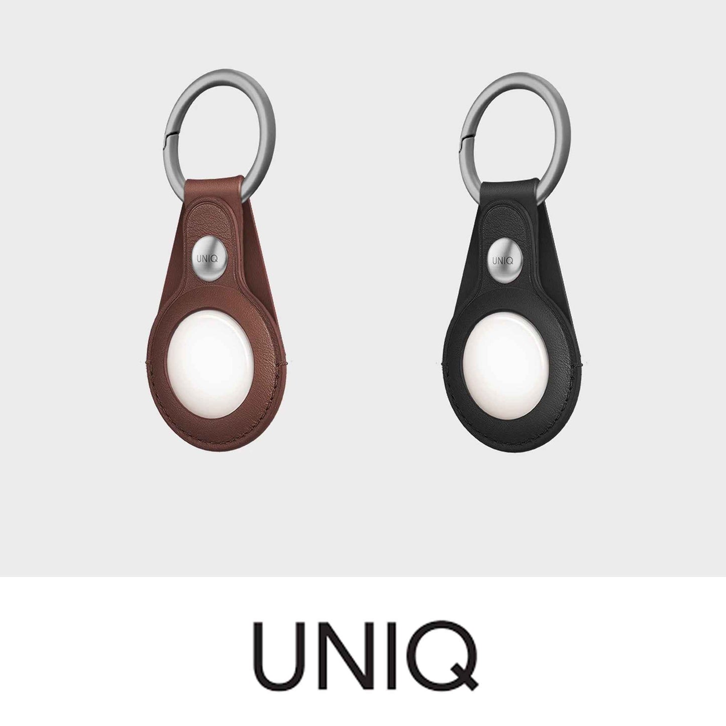 UNIQ Domus Case for AirTag - Include 1 set front & back protective films - Black (Barcode: 8886463677353 )