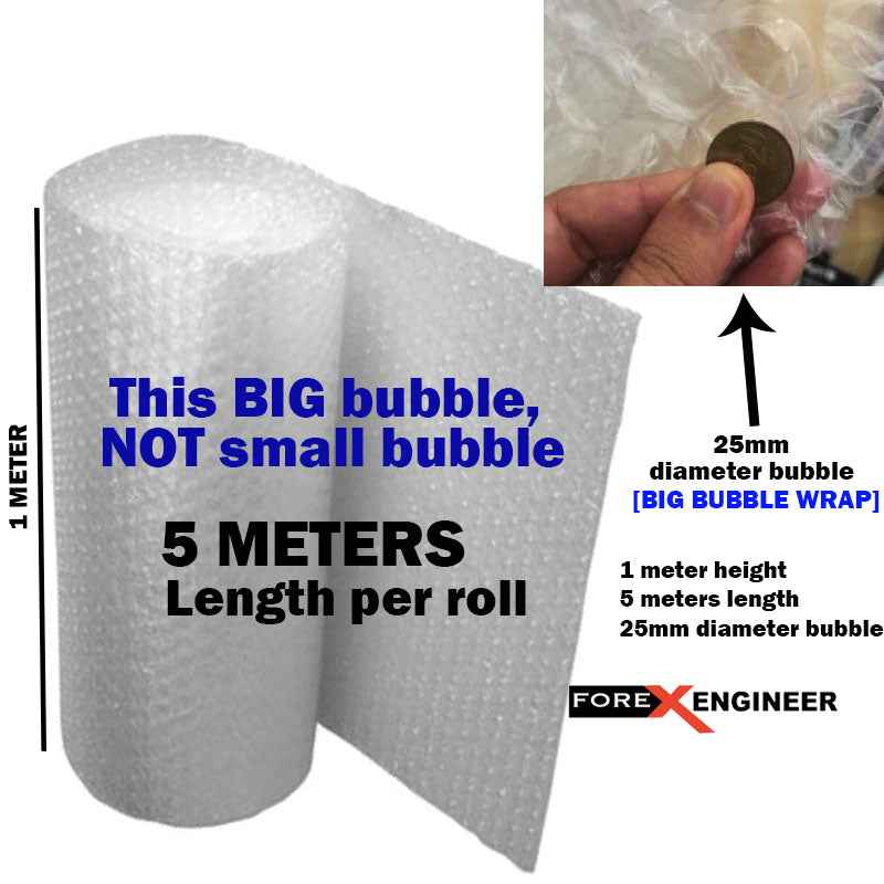 Bubble Wrap Packing Big Bubble 5M x 1M ( 25mm bubble size diameter ) ( Barcode : 585858 )