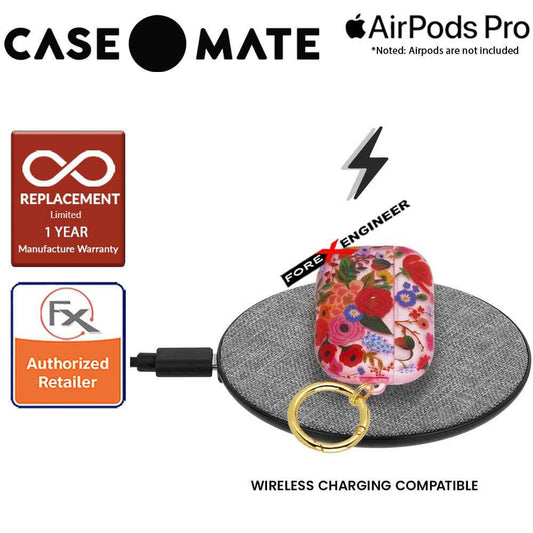 Case Mate Rifle Paper for Airpods Pro - Garden Party Blush with Gold Circular Ring ( 846127191135 )