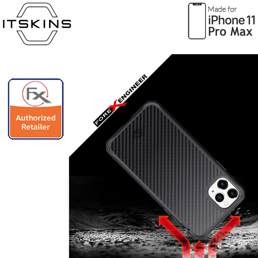 ITSkins Hybrid Fusion Carbon for iPhone 11 Pro Max ( Black 1 ) ( Barcode: 4894465852511 )