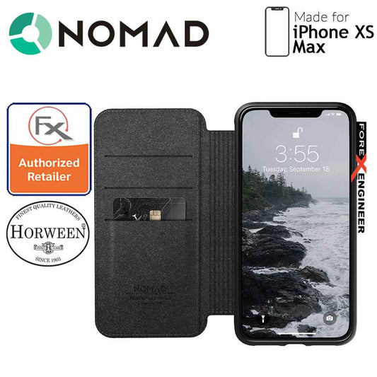 Nomad Leather Folio Case for iPhone Xs Max - Black - Forexengineer-malaysia