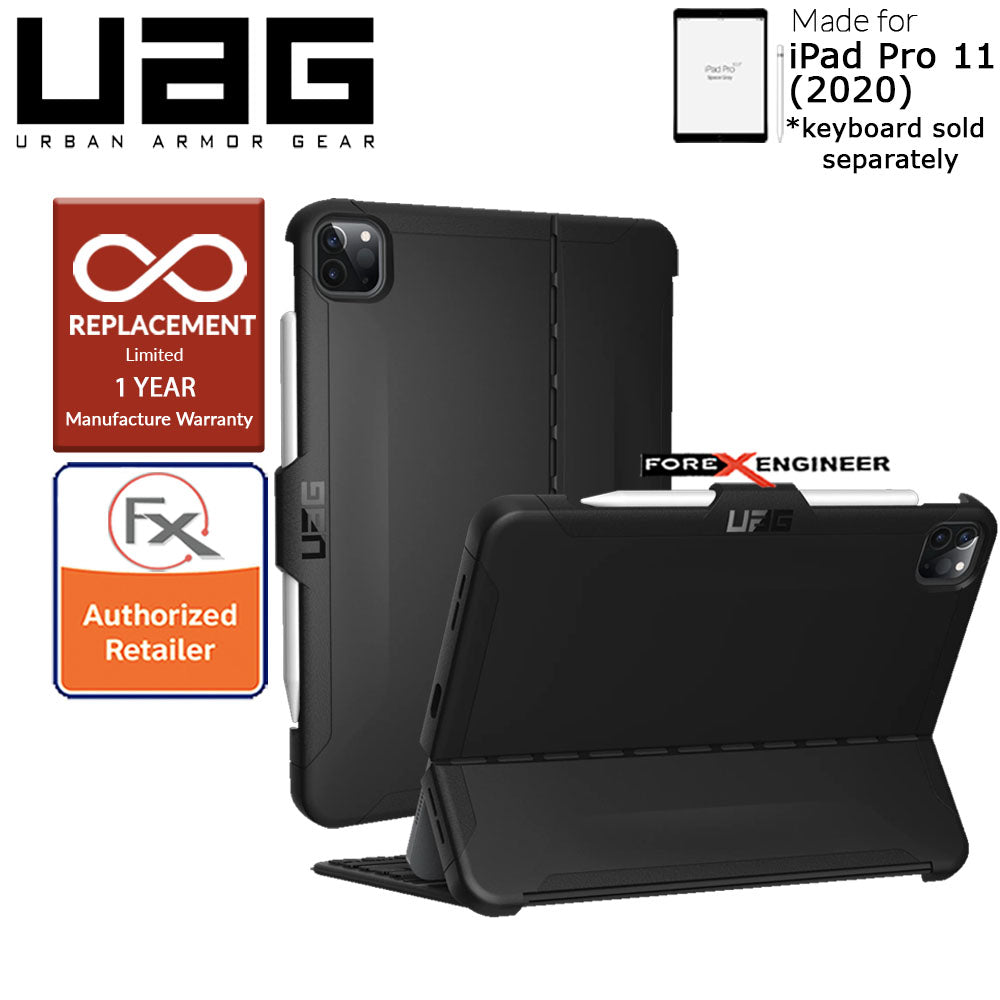 UAG Scout Series for iPad Pro 11 inch 2nd Gen 2020 - Compatible with Smart Keyboard Folio - Black Color ( Barcode: 812451034875 )